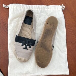 Tory Burch Women's Beige and Black Espadrilles